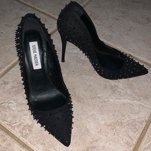 Black spiked Steve Madden heels